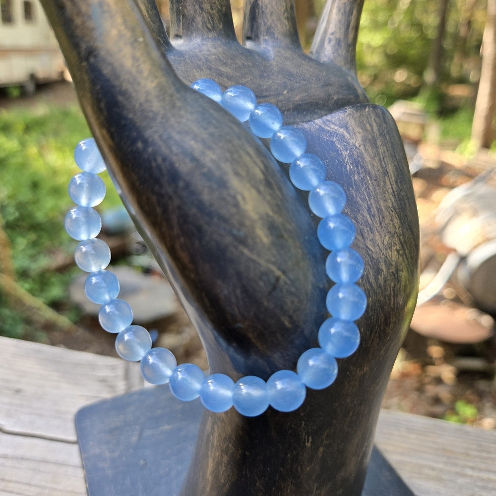 Topaz blue natural crystal gemstone bracelet LAST ONE!
